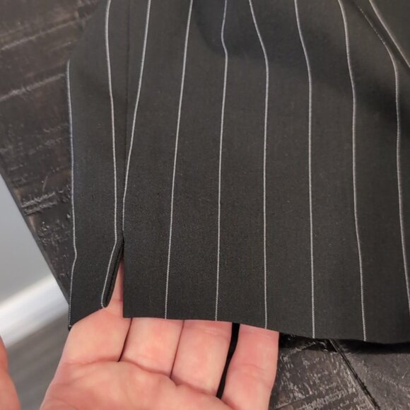 Peter Nygard Petites Cropped Pinstriped Pants Trousers Suiting Office 14P - Picture 8 of 11